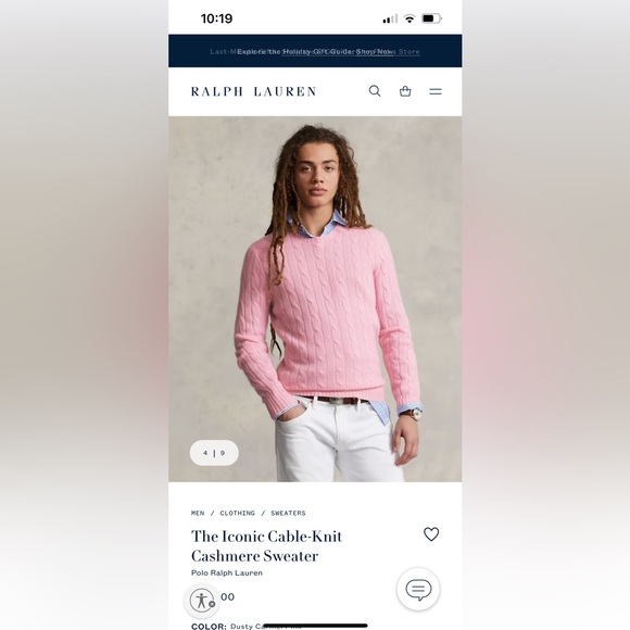 💥 SOLD💥 750$ - THE POLO RALPH LAUREN ICONIC CASHMERE SWEATER - Large - Picture 4 of 12